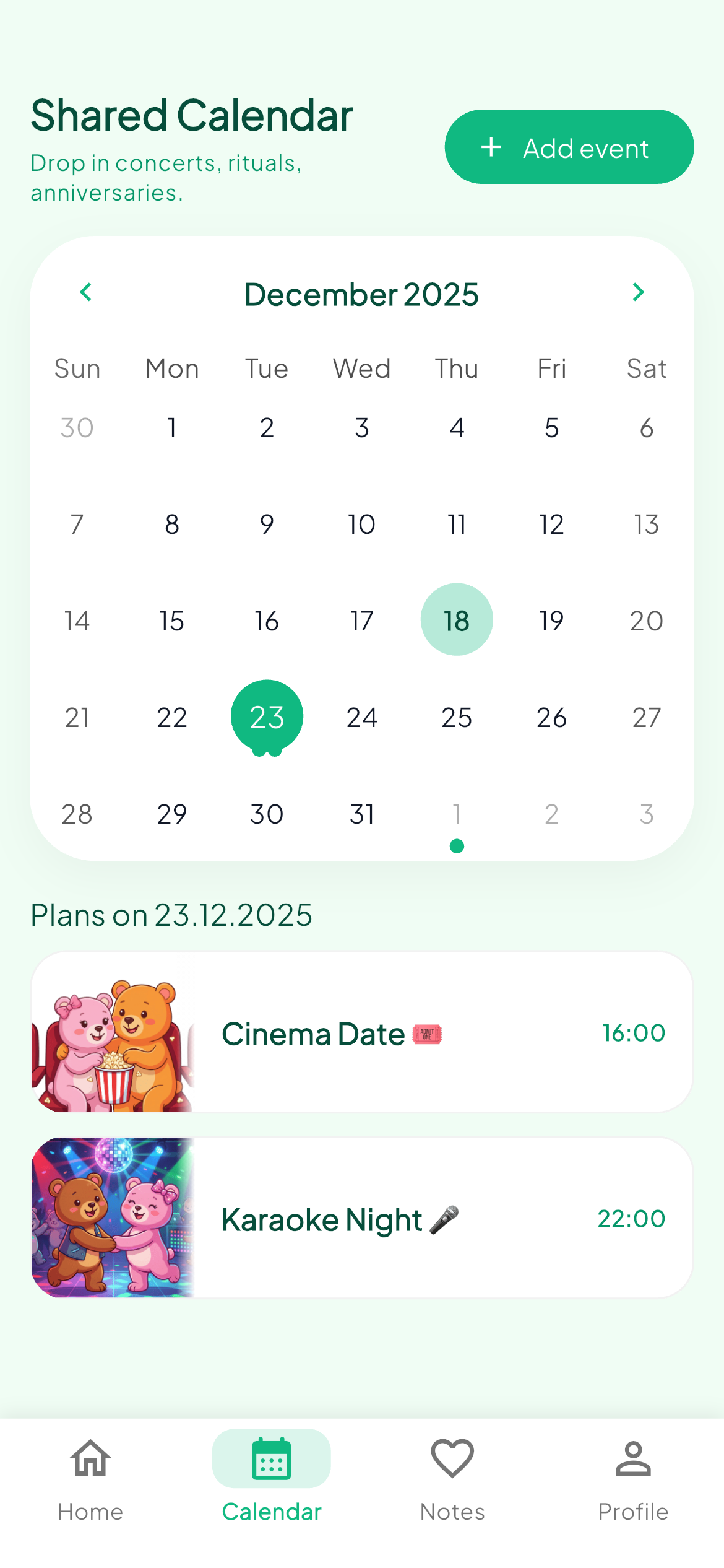 Sweet Dates, Shared Plans